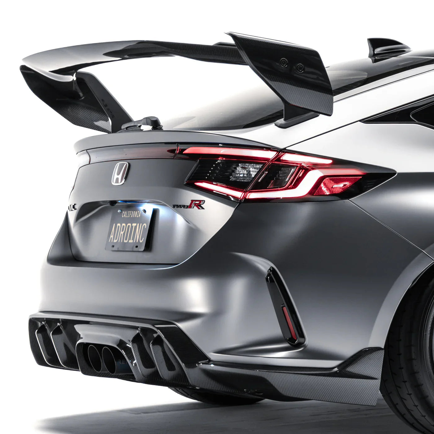 ADRO – Aileron carbone AT-R4 Swan Neck Honda Civic Type R FL5 – vue 3
