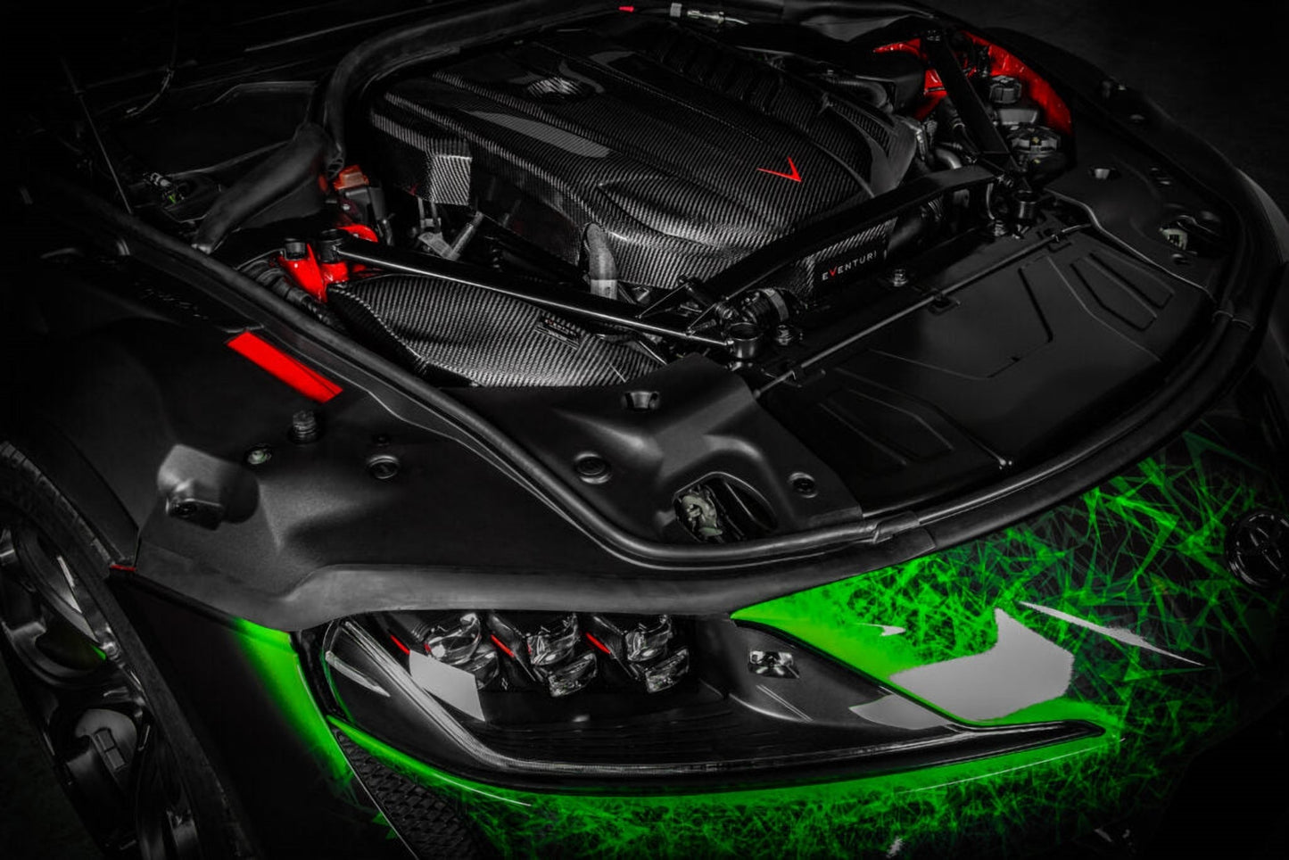 Eventuri – Cache moteur carbone Toyota Supra A90 (B58) – détail 6