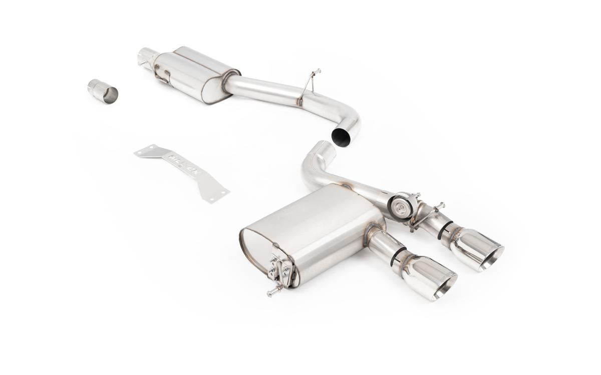 Ligne Cat-Back Milltek V2 pour Volkswagen Golf 5 R32 – sorties inox poli GT-100