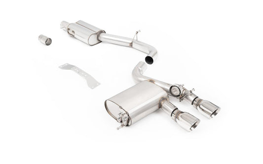 Ligne Cat-Back Milltek V2 pour Volkswagen Golf 5 R32 – sorties inox poli GT-100