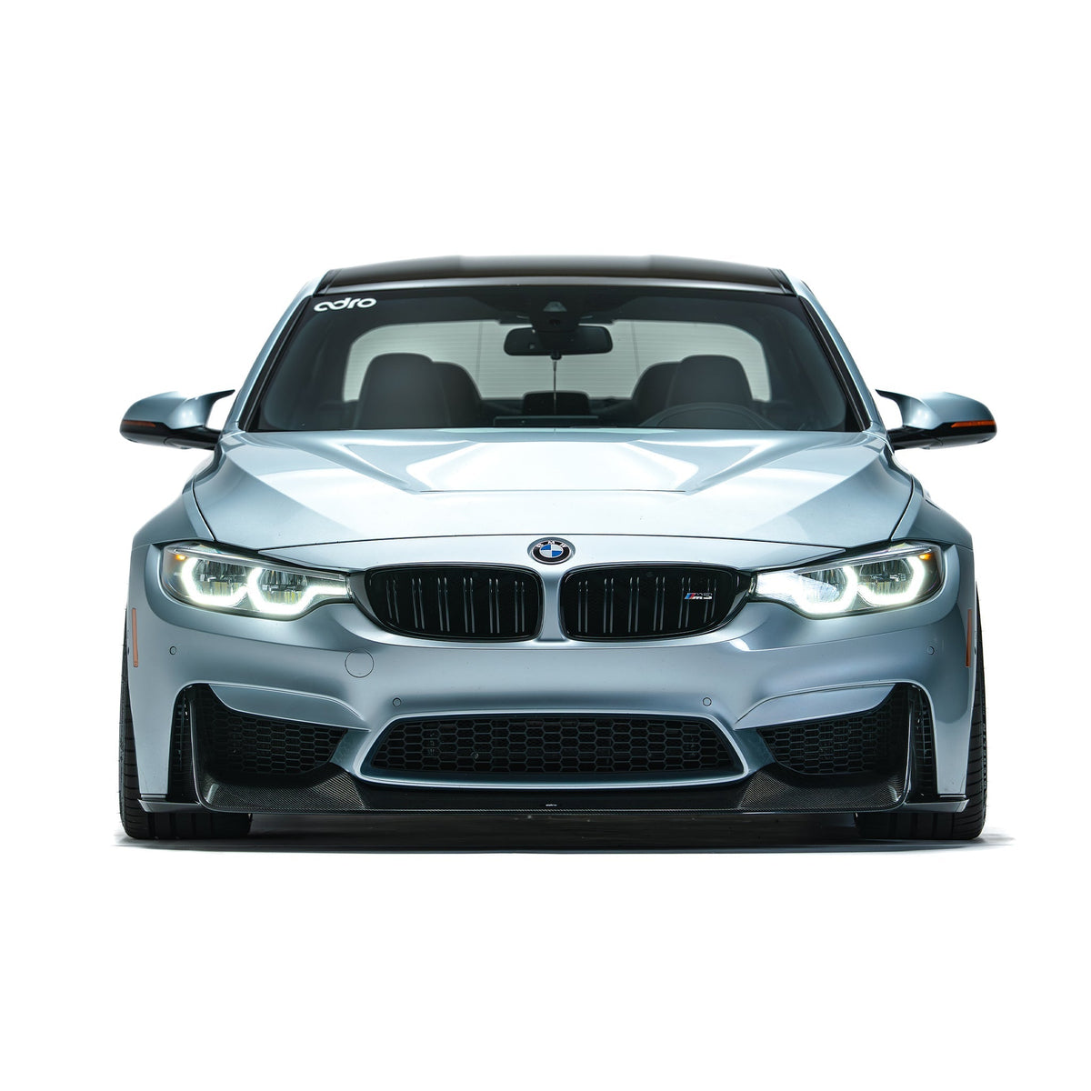 ADRO BMW F8X M3 M4 – lame avant V2 en carbone, vue de face