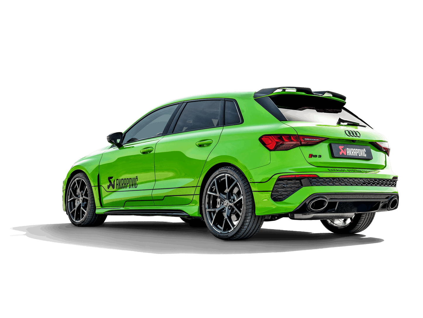 Audi RS3 8Y Sportback avec Akrapovič Evolution Line – vue du véhicule