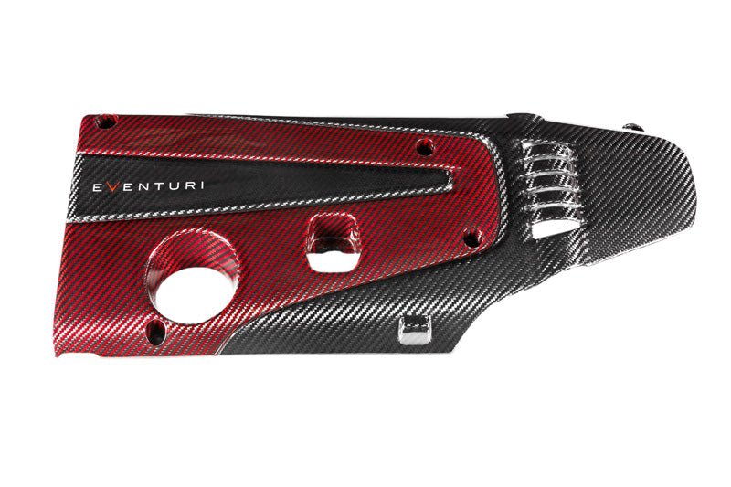 Eventuri – Cache moteur carbone rouge et noir Honda Civic Type R FL5 – vue 1